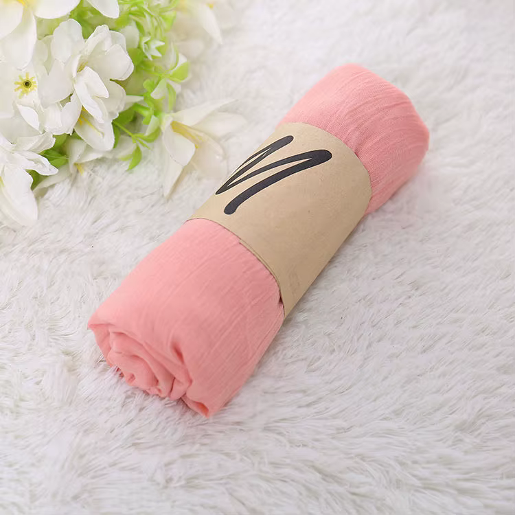 Mode coréenne écharpe femmes de luxe printemps hiver couleur unie Hijabs pour femme châles enveloppes Pashmina Bandana foulards cadeau de mariage