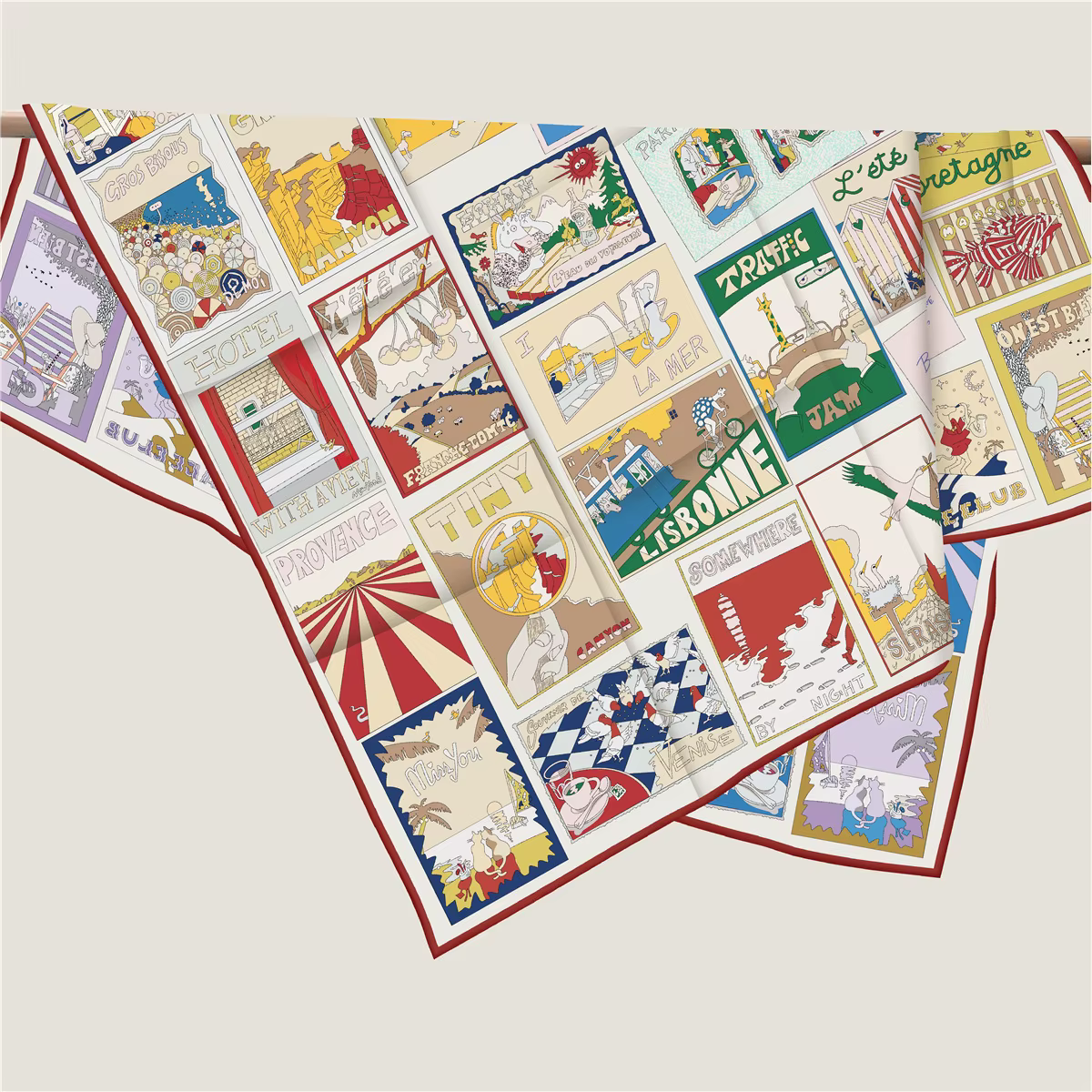 Foulard en soie sergé de luxe de créateurs