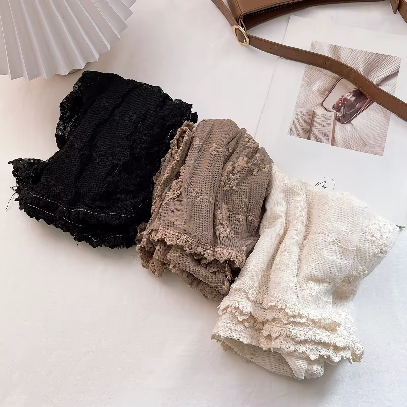 Châle en dentelle creuse pour femme
