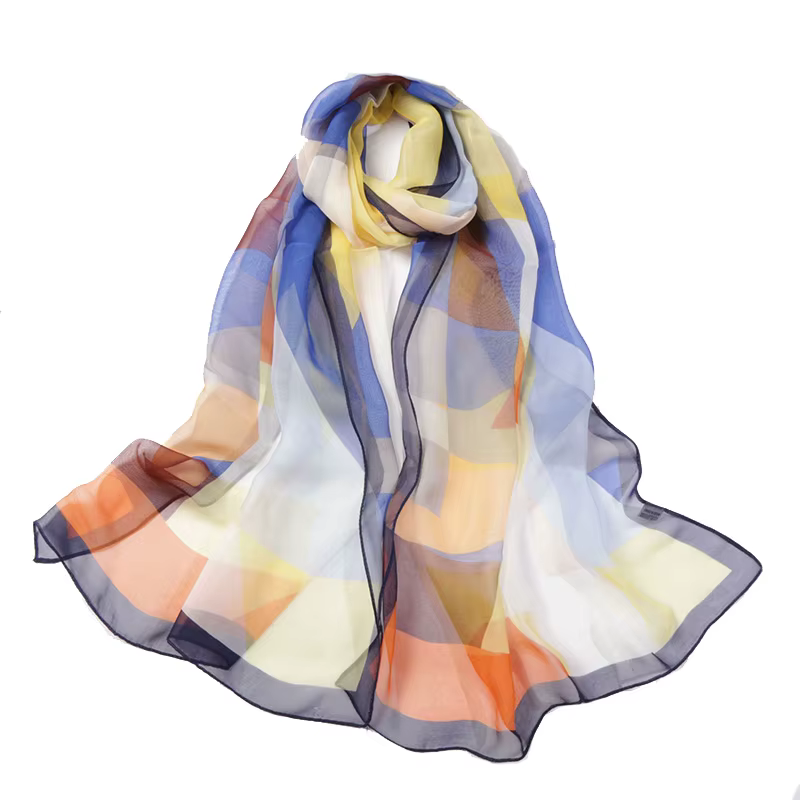 Foulard géométrique coloré pour femmes