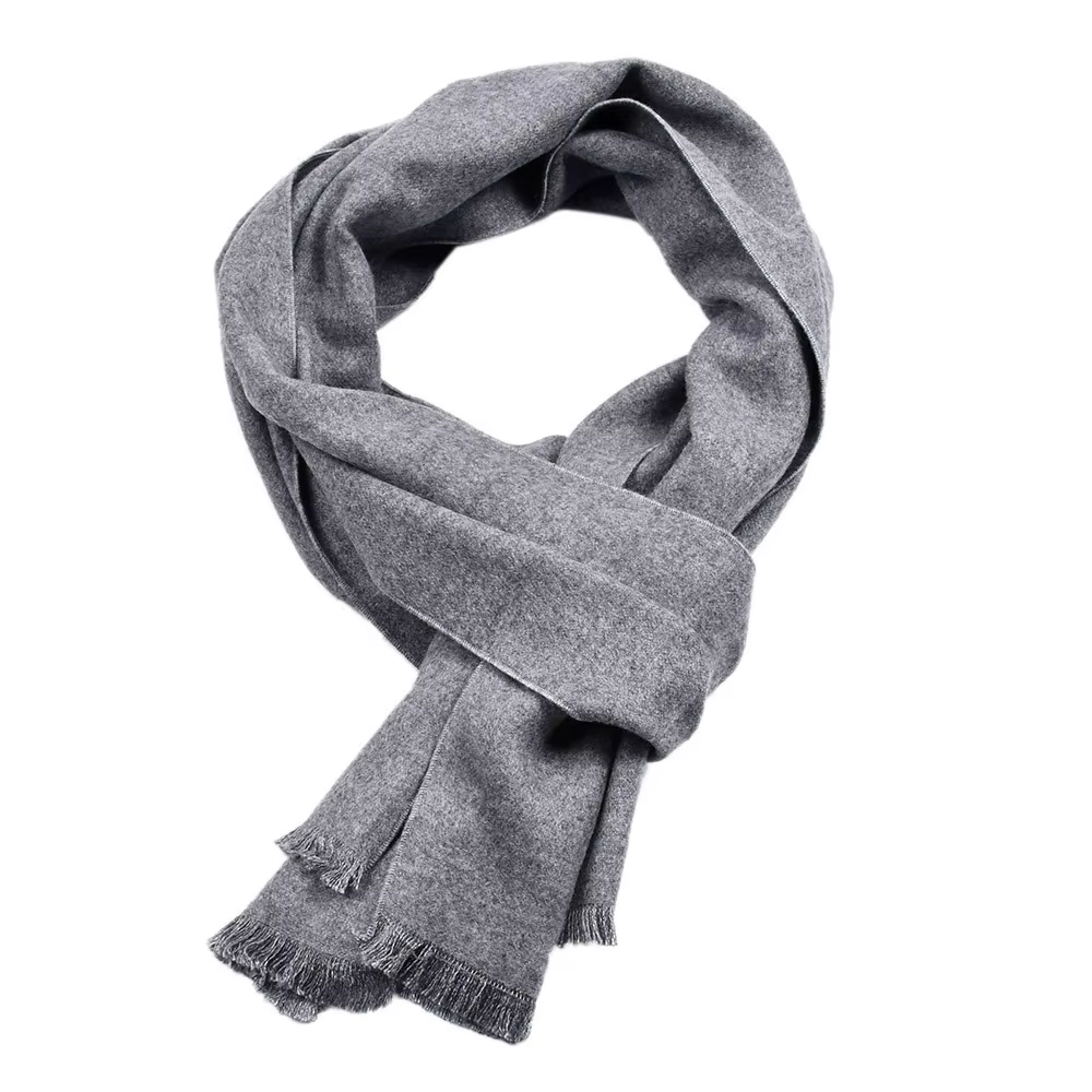 Écharpe en cachemire de couleur unie hiver chaud foulard Pashmina marine noir châle