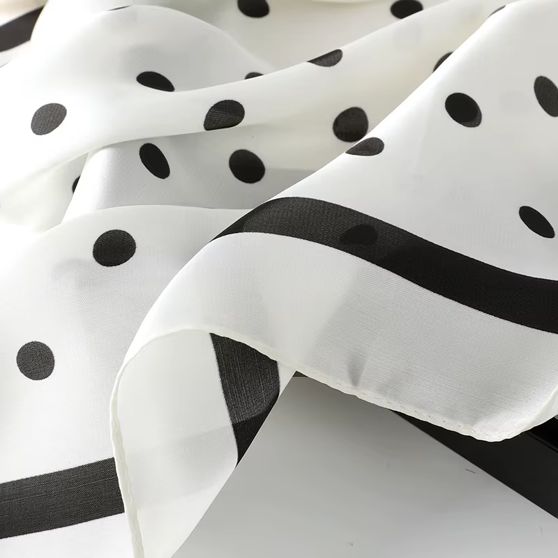 Dame cheveux Dot écharpe femme soie carré foulards bandeau pour femmes Bandana mode Foulard châles