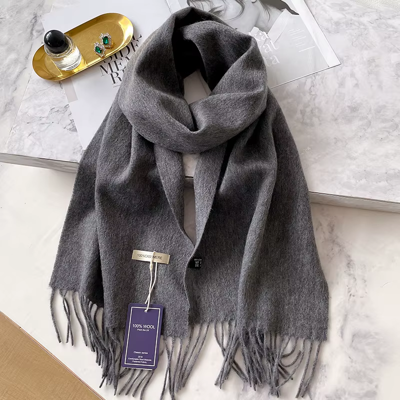 100% cachemire hiver Design Pashmina laine écharpe pour femmes chaud épais châles et enveloppes femme Bufanda