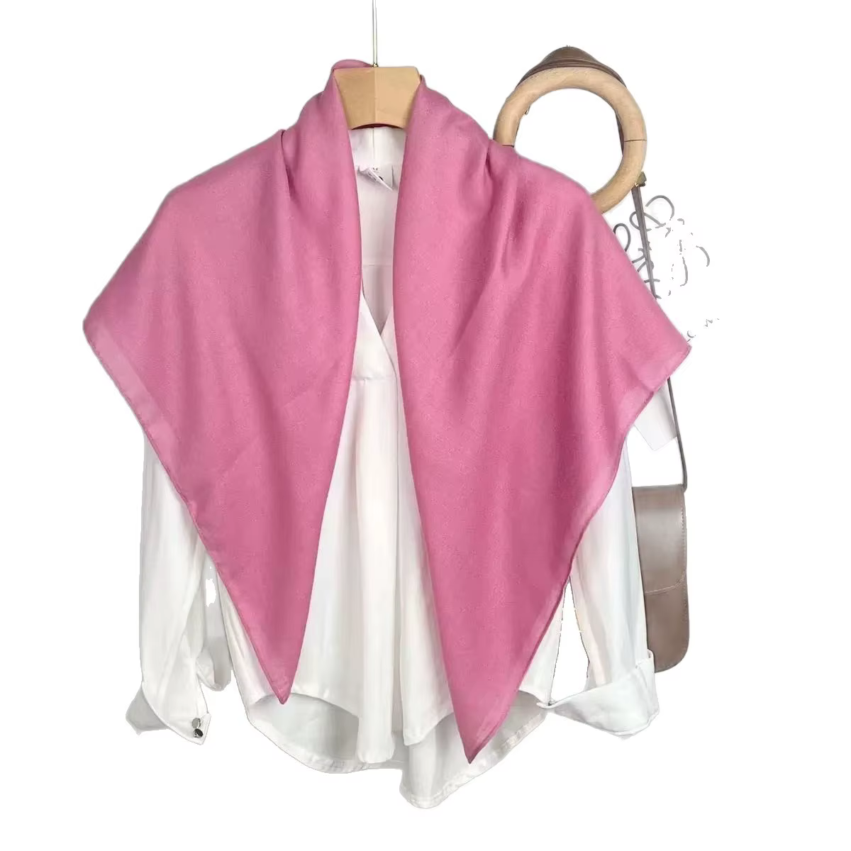 Nouveau foulard en coton et lin de couleur Pure 90