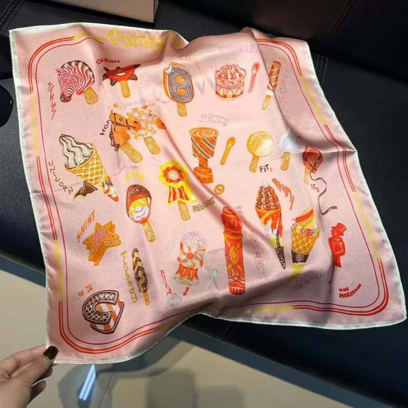 Foulard de cou de fête d'été pour filles 100%