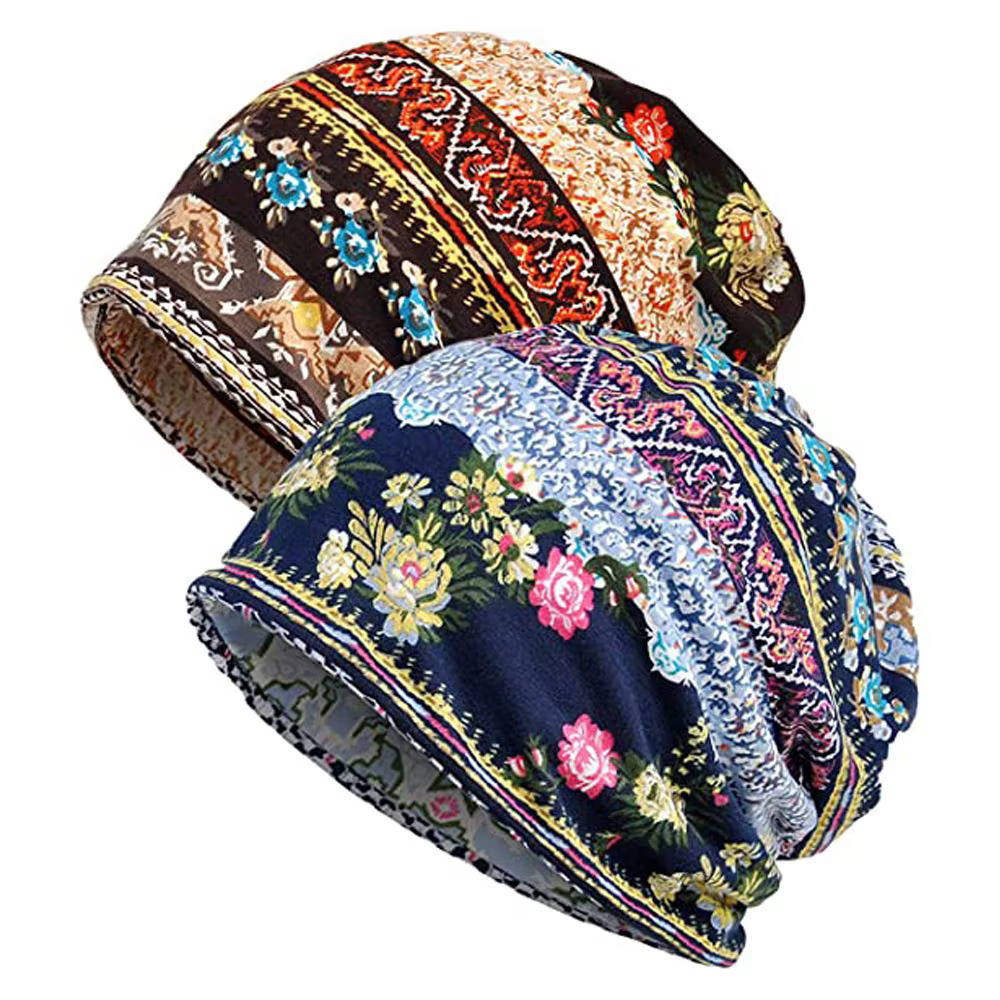 Chemo Caps Femmes Baggy Slouchy Beanie Chapeau Sport Casual Chapeaux Écharpe Snood