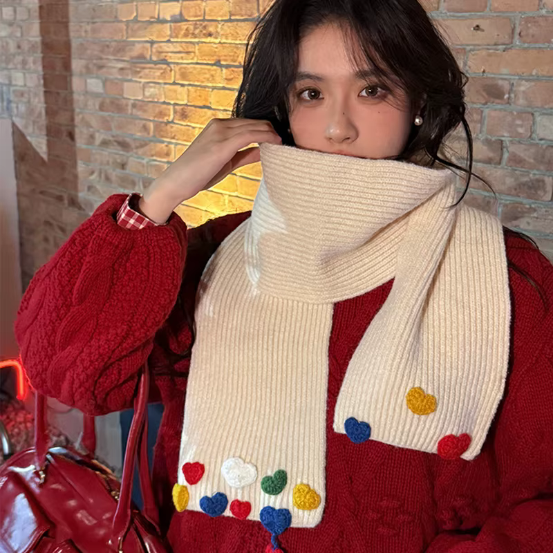 Châle doux en tricot de coeur au crochet pour femmes et filles