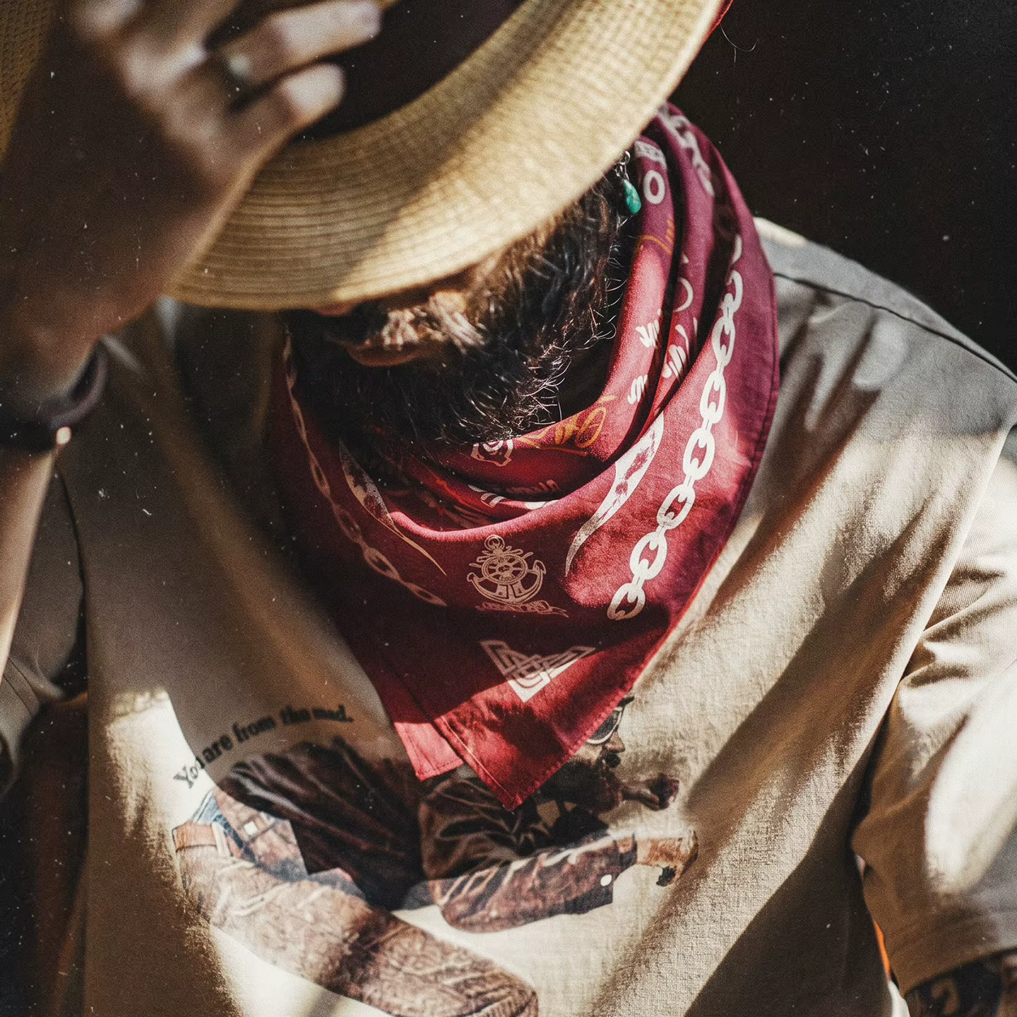 Bandana en coton imprimé Maden pour homme