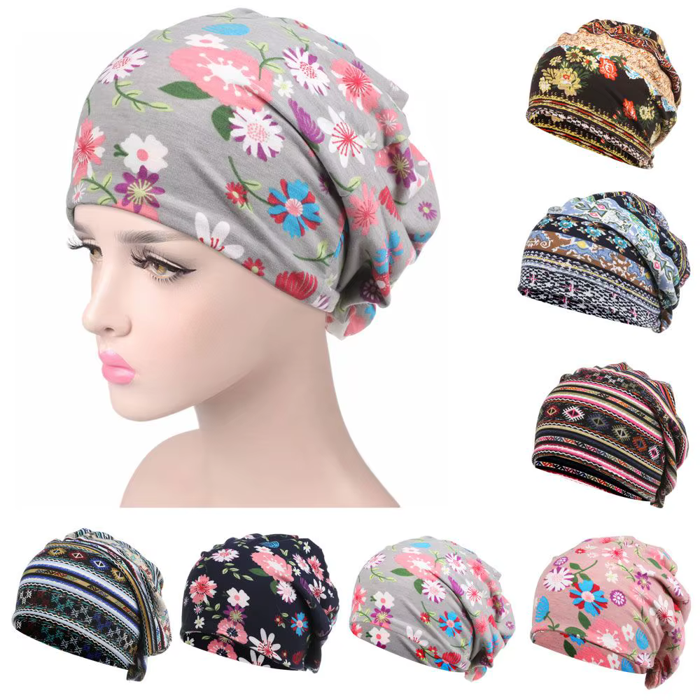 Chemo Caps Femmes Baggy Slouchy Beanie Chapeau Sport Casual Chapeaux Écharpe Snood