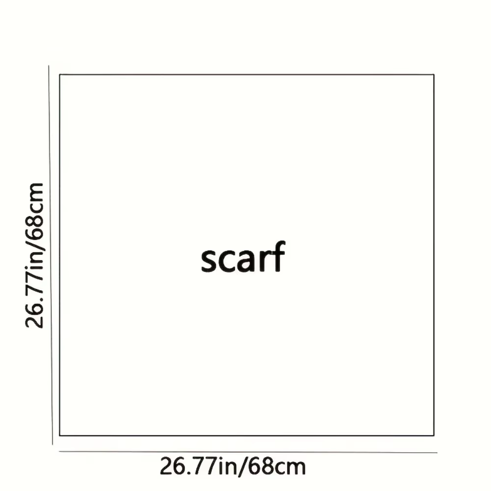 Écharpe imprimée léopard de 68 cm en fibre de polyester pour toutes les saisons