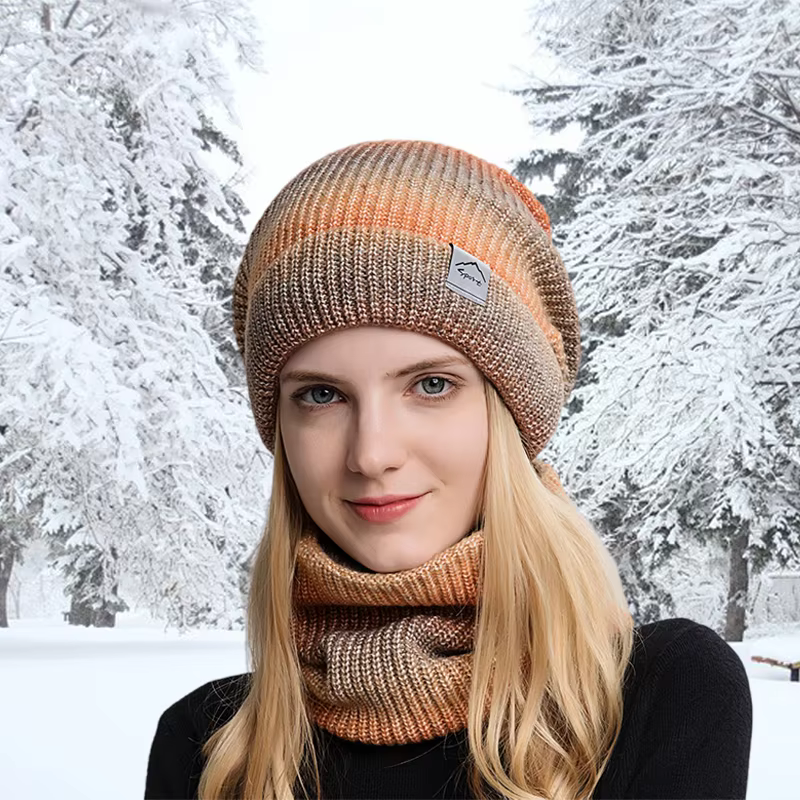 Ensemble chapeau et écharpe de cou pour femmes