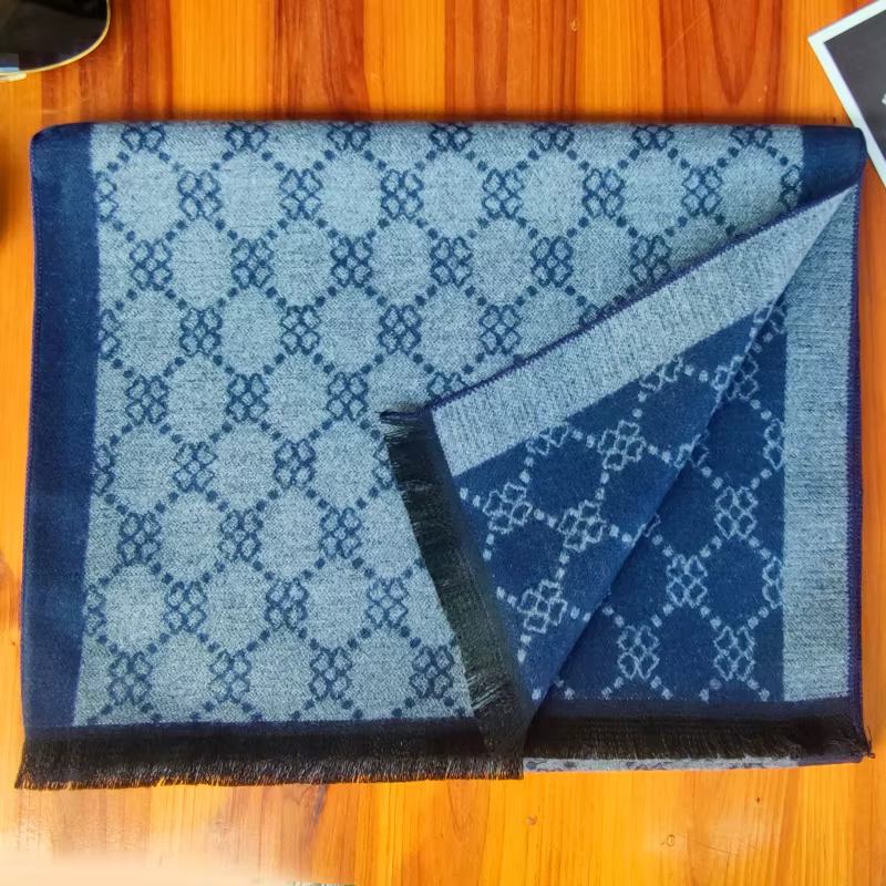 Écharpe en cachemire de luxe pour hommes doux chaud hiver Pashmina foulards
