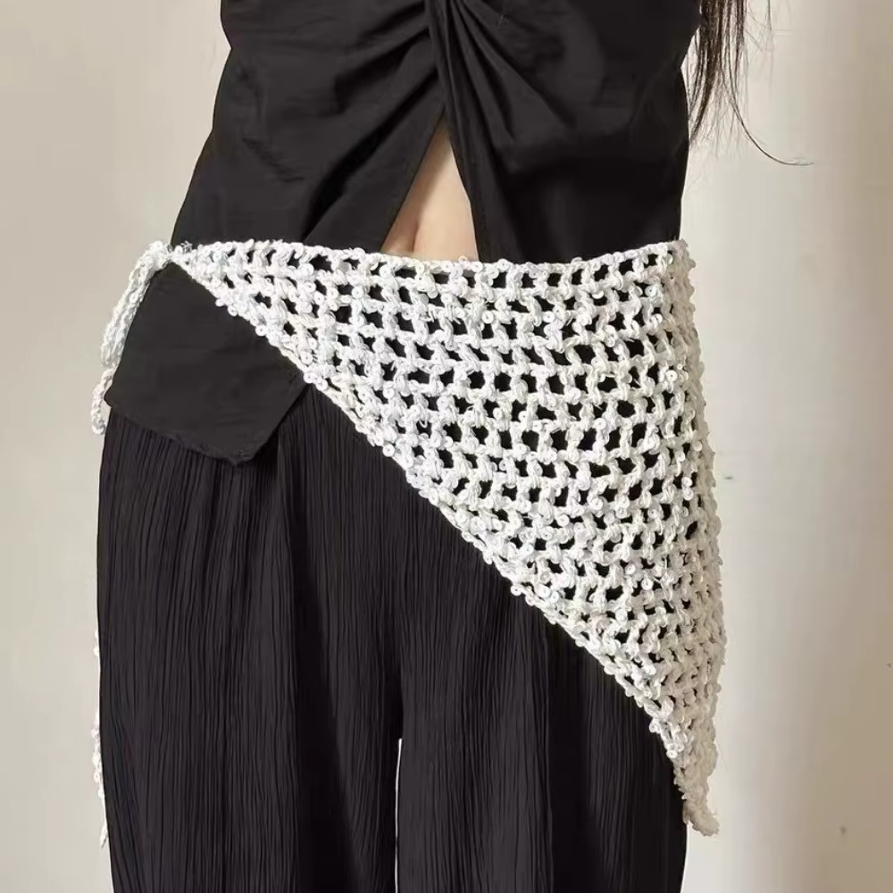 Écharpe triangulaire à sequins
