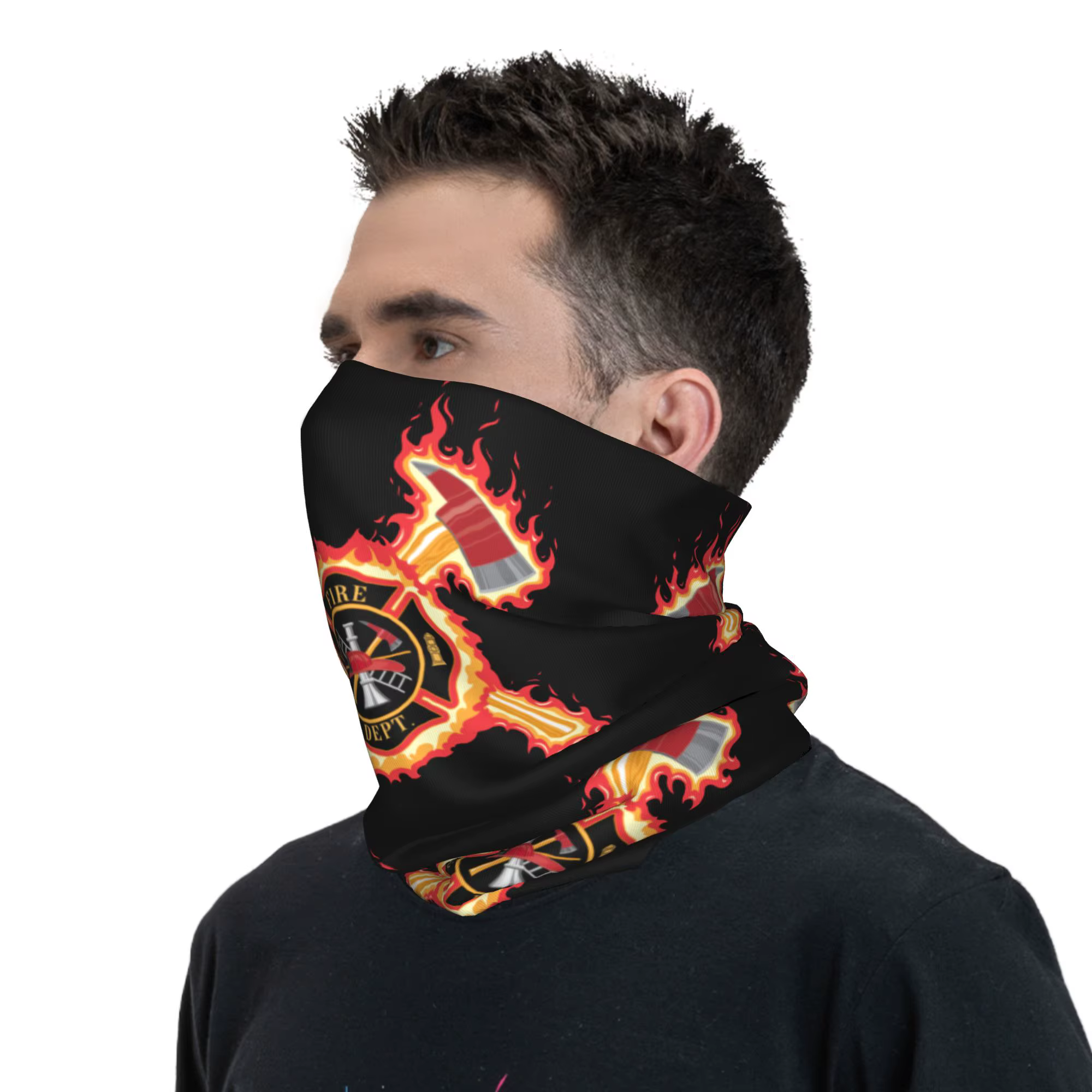 Cache-cou bandana croisé personnalisé pour pompiers