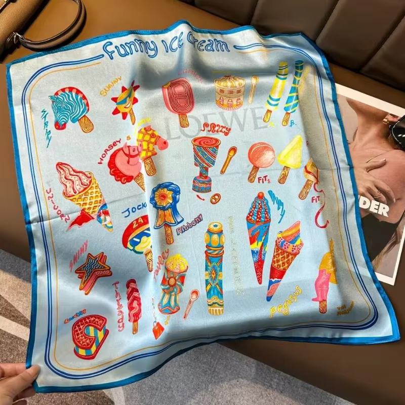 Foulard de cou de fête d'été pour filles 100%