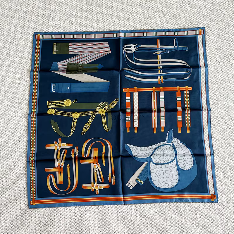 Foulard carré en soie 90CM