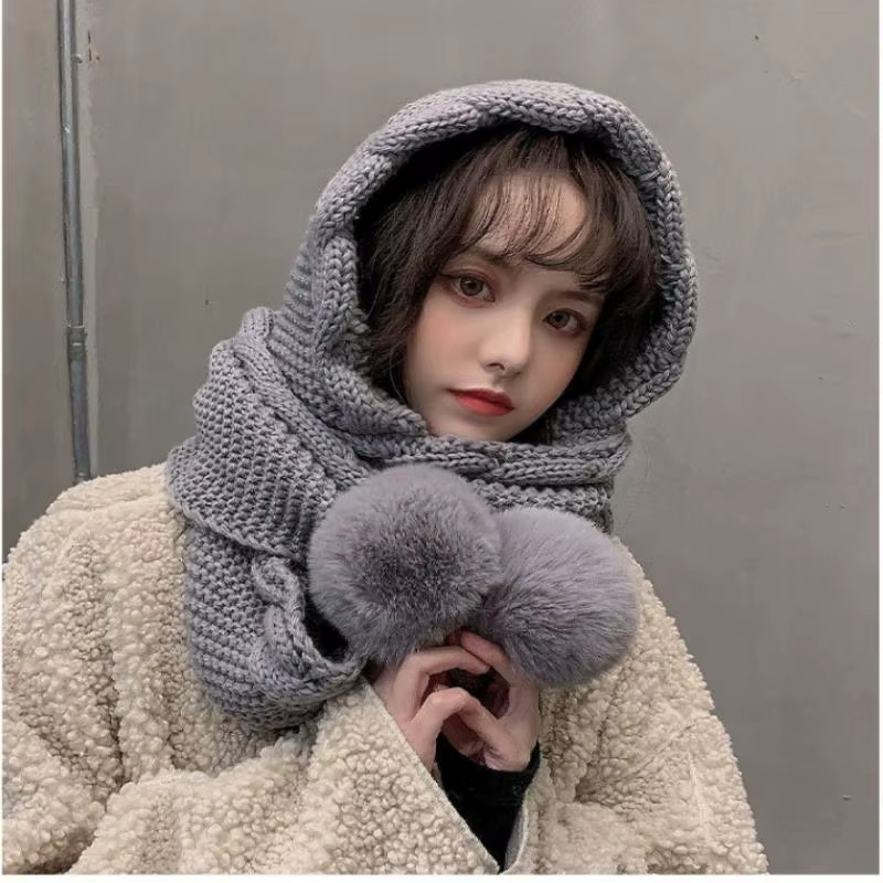 Chapeau en laine tricoté épais
