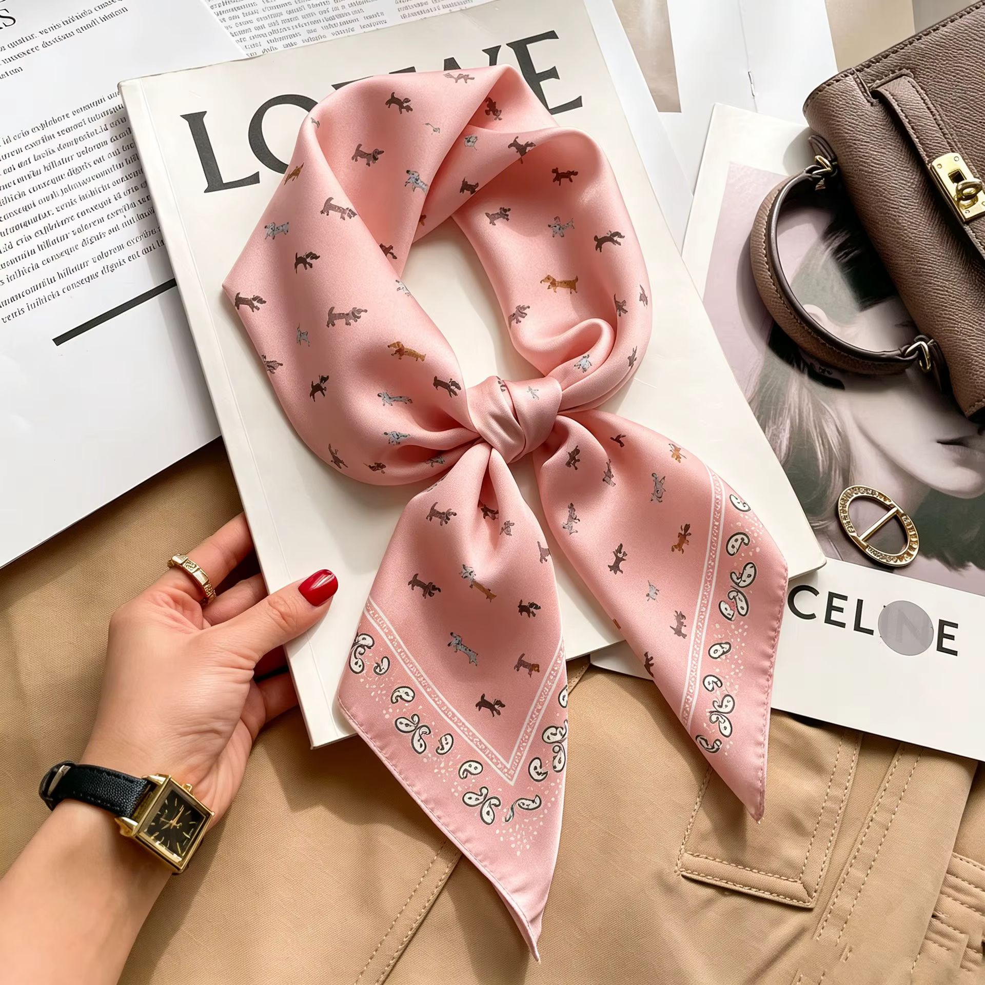 Foulard en soie 70x70 cm pour femme