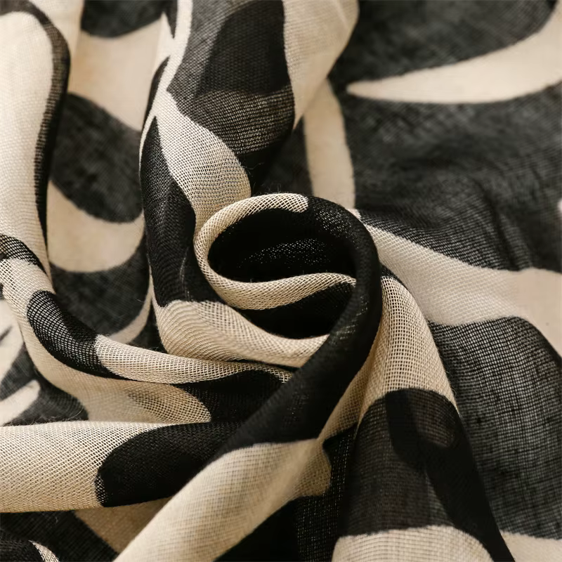 Luxe femmes feuille écharpe été plage châle coton lin sentiment gland Pashmina musulman Hijab Wrap dame Viscose