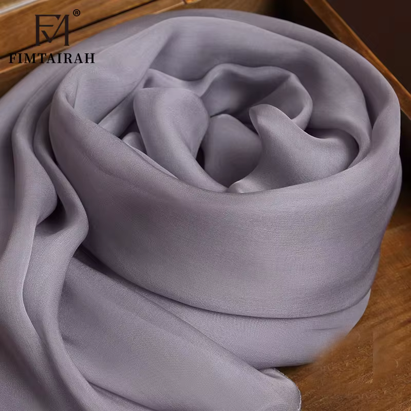 Écharpe en soie véritable pour femme