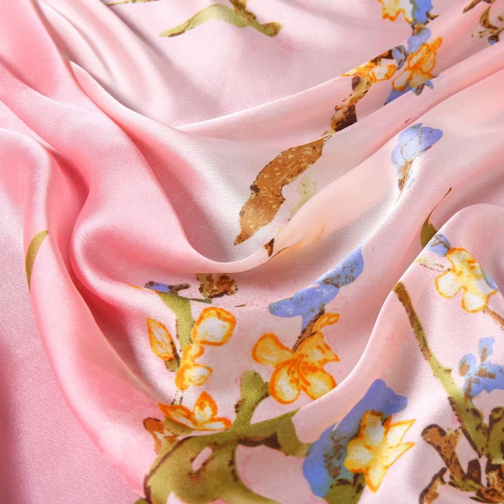 Écharpe à imprimé floral rose pour femme
