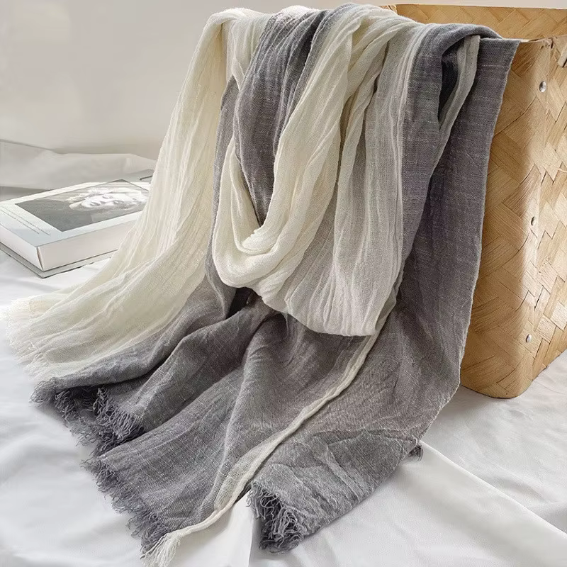 Écharpe Japonaise Rétro Unisexe en Coton pour Homme
