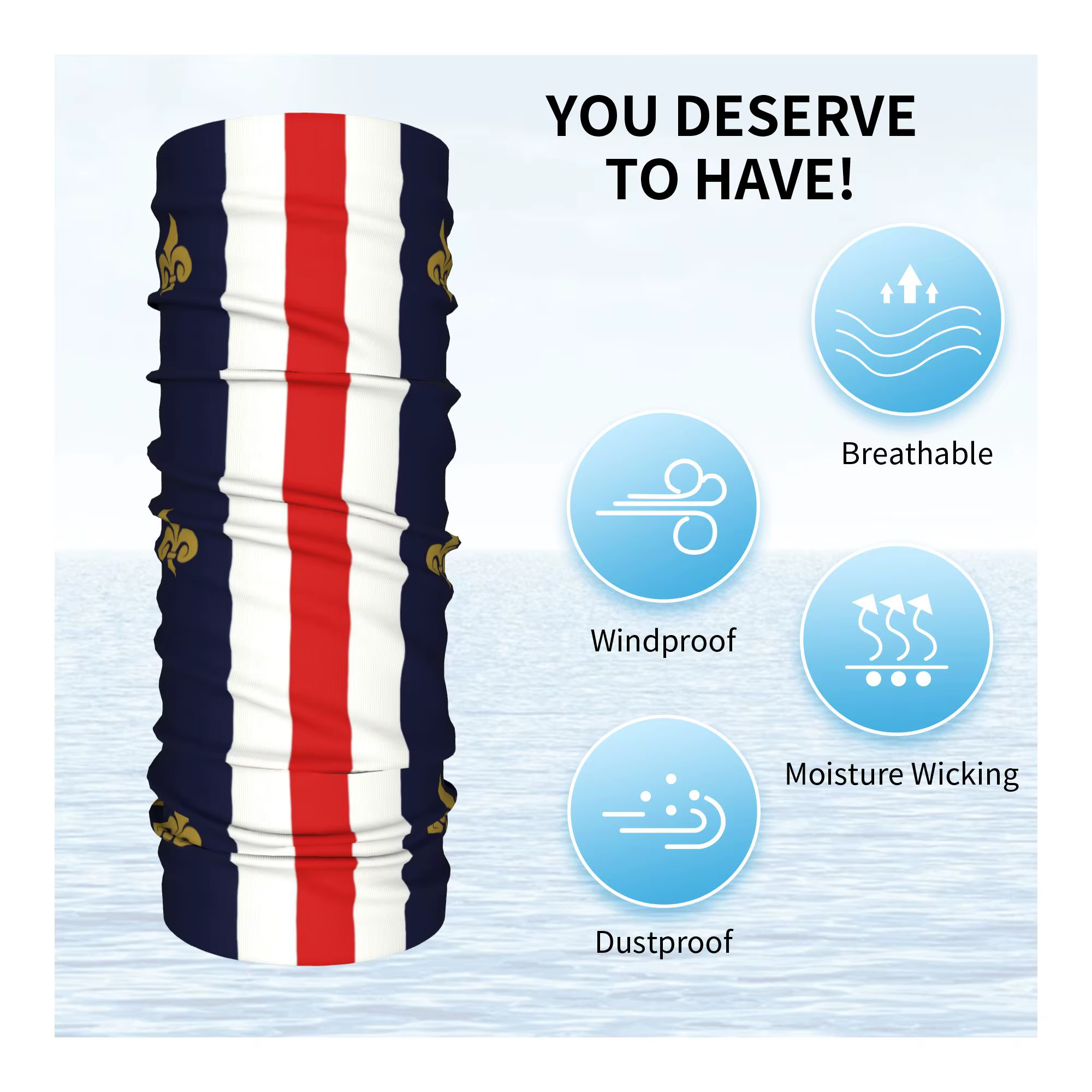 Cache-cou personnalisé avec drapeau français
