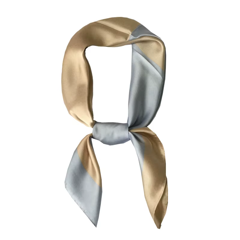 Foulard carré en soie bleu pour femmes, chemise de Protection du cou, écharpe fine à la mode pour vêtements d'affaires décontractés, printemps été automne