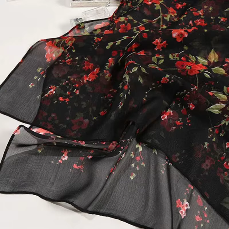 Foulard en mousseline de soie pour femme