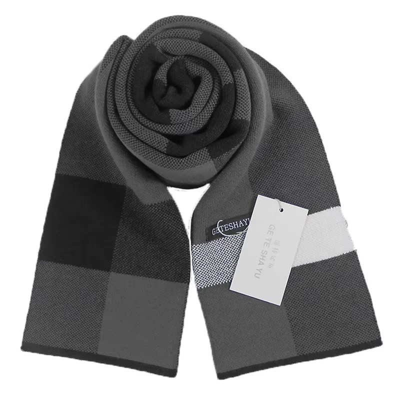 Marque de créateur hommes cachemire Plaid écharpe chaud foulard classique treillis homme affaires foulards enveloppes mode mâle Bufandas châles