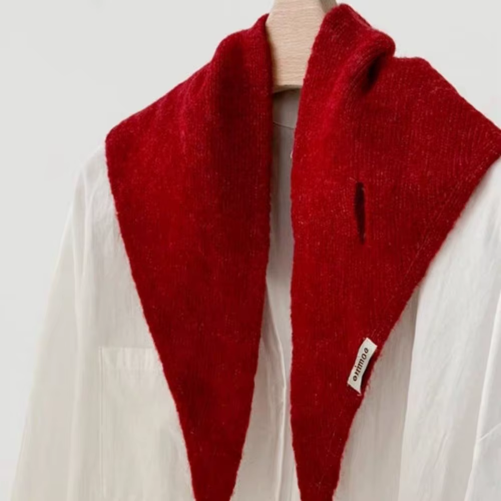 Nouveau coupe-vent cou plus chaud résistant au froid triangulaire tricoté écharpe
