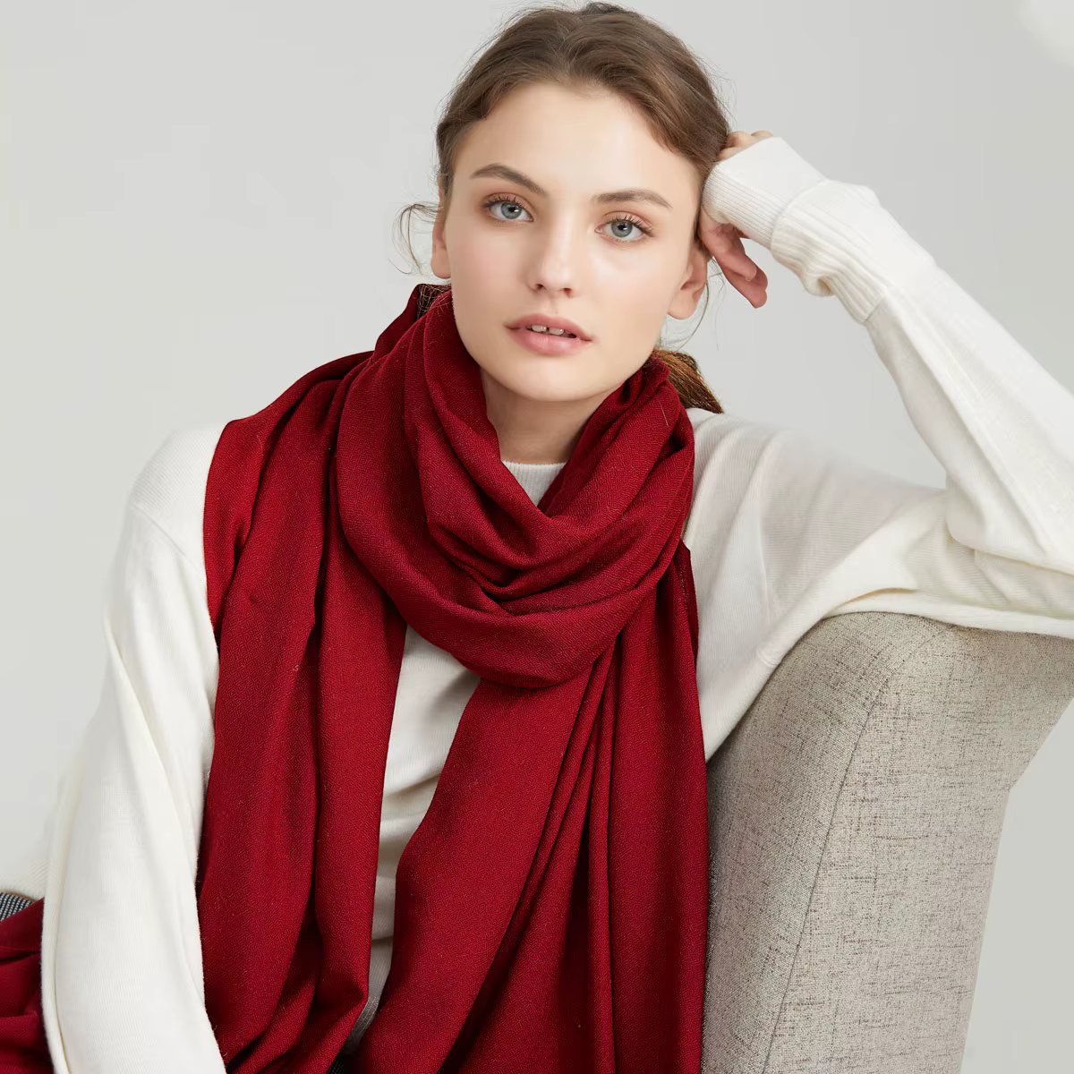Écharpe d'hiver pour femme, marque de luxe, mode, 2024