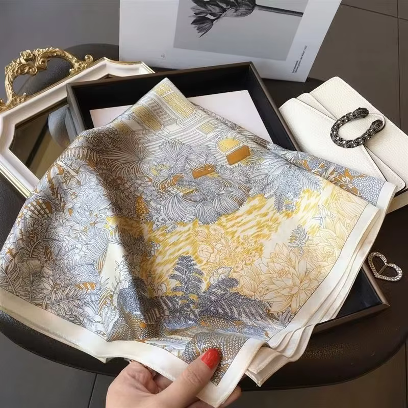 Foulard en soie haut de gamme dame 70*70cm