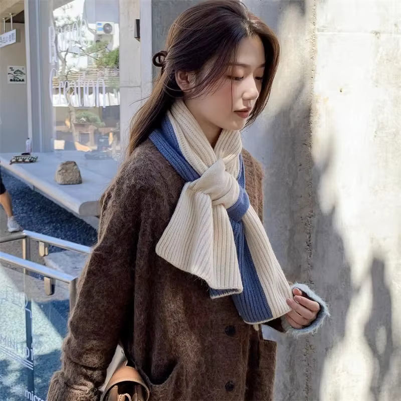 Écharpe double couleur douce pour femmes