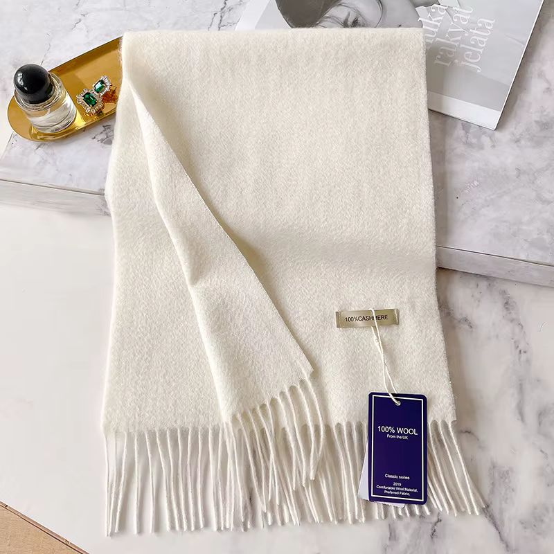 100% cachemire hiver Design Pashmina laine écharpe pour femmes chaud épais châles et enveloppes femme Bufanda