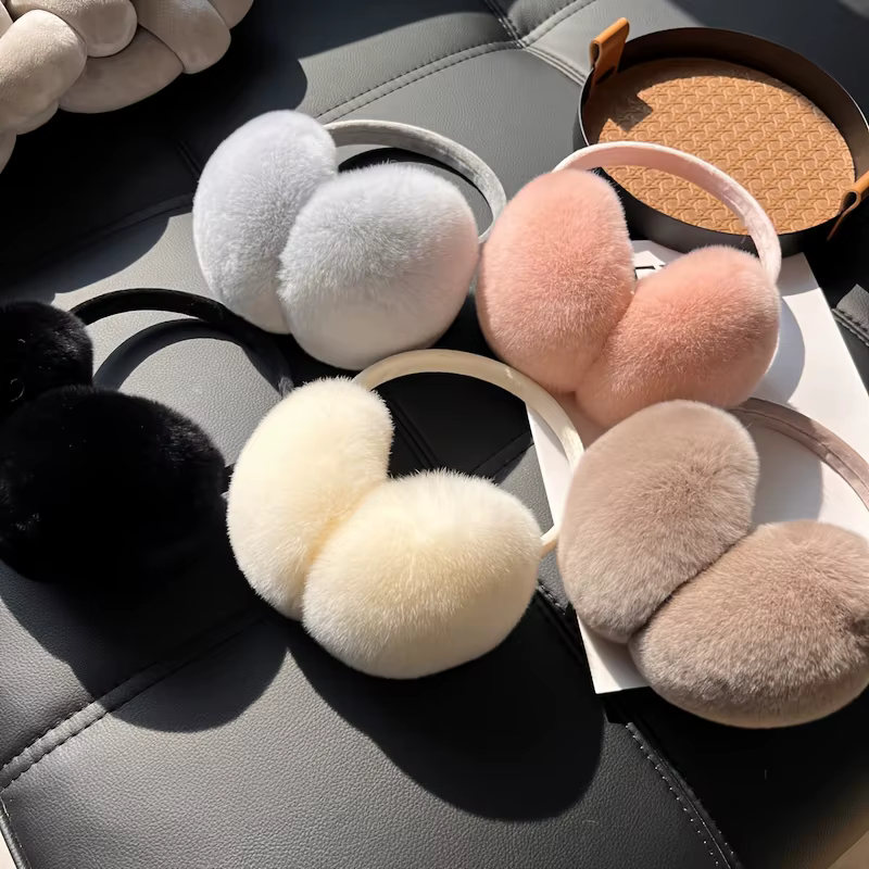 Cache-oreilles en peluche pour femmes