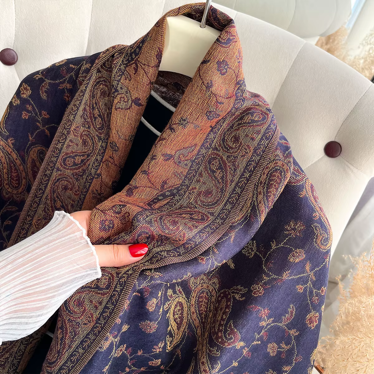 2025 bohême Pashmina Hijab écharpe longue châle musulman femme Foulard doux Turban bandeau pour femmes