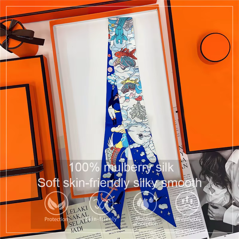 Marque Design sergé 100% Foulard en soie de mûrier pour les femmes de luxe mode écharpe dame