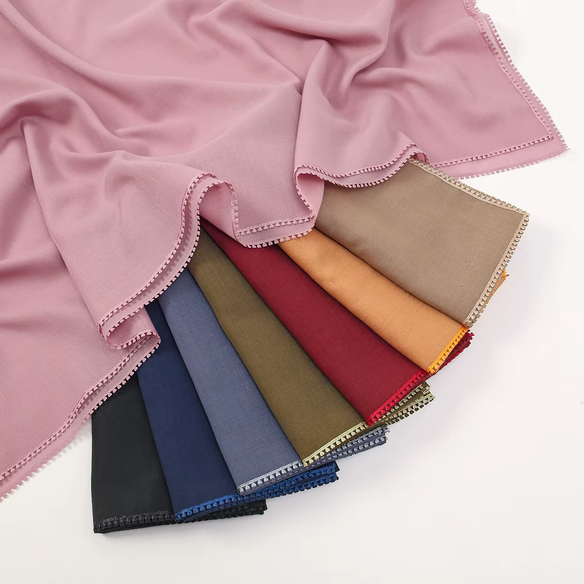 Élégant dentelle carré écharpe châles femme musulman Hijabs dame mode enveloppes été respirant foulard Felame foulards 115*115 cm