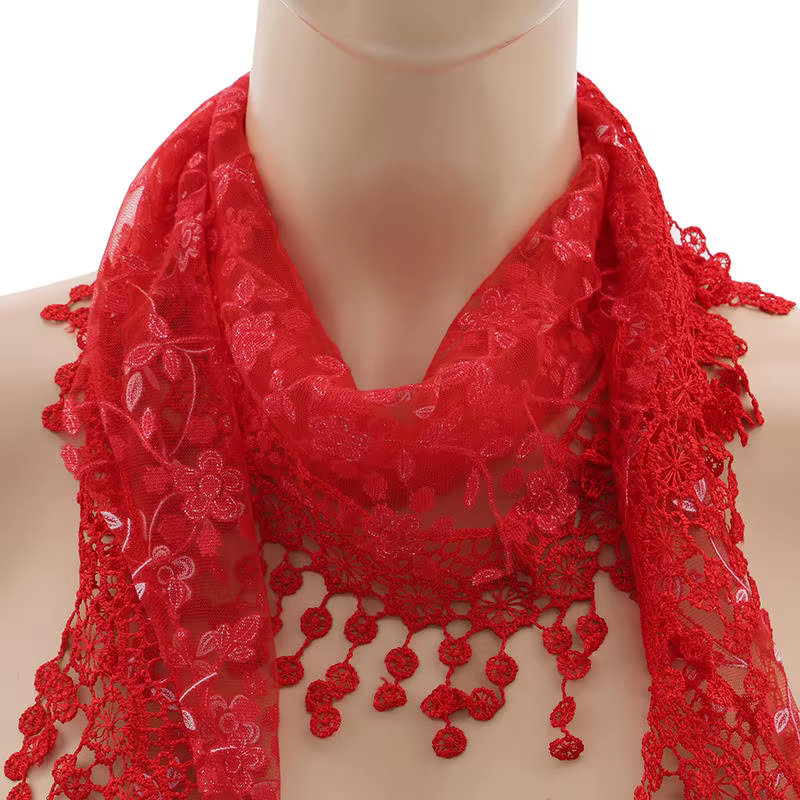 Foulards triangulaires en dentelle pour femmes