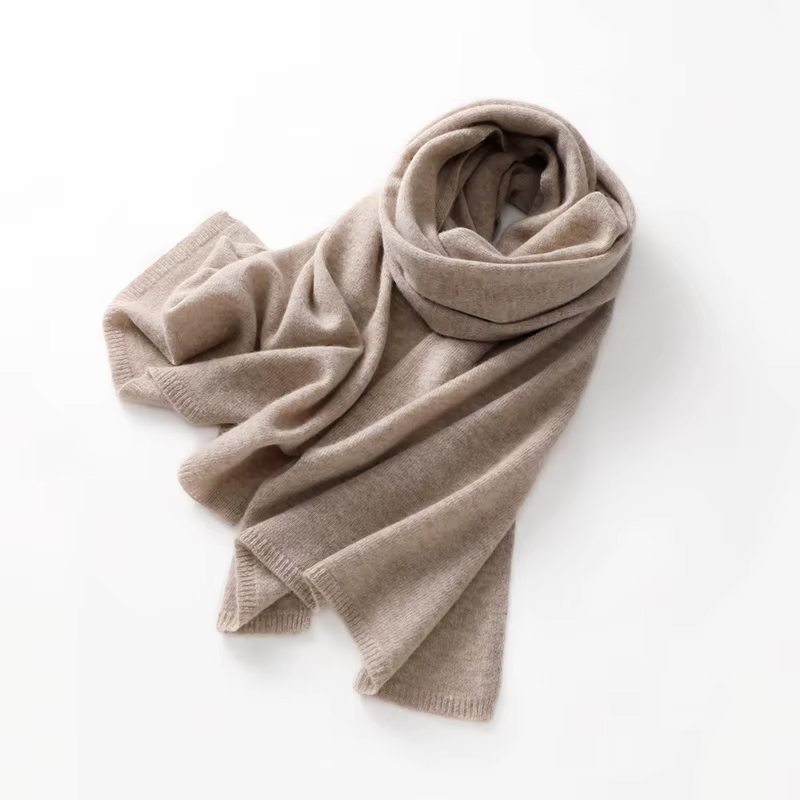 "Épaarpe 100% cachemire de qualité pour femmes et hommes – Écharpe tricotée chaude d'hiver de couleur unie