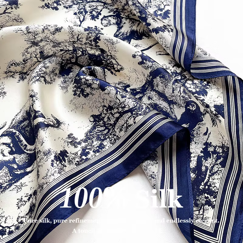 Foulard 100% Soie de Mûrier Naturelle pour Femme