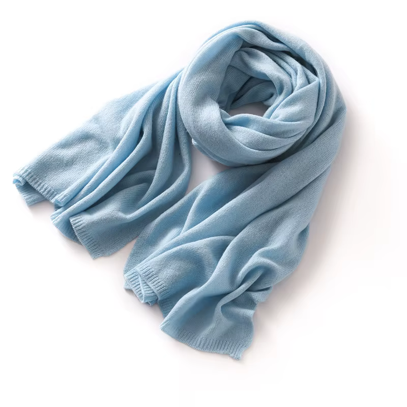 "Épaarpe 100% cachemire de qualité pour femmes et hommes – Écharpe tricotée chaude d'hiver de couleur unie