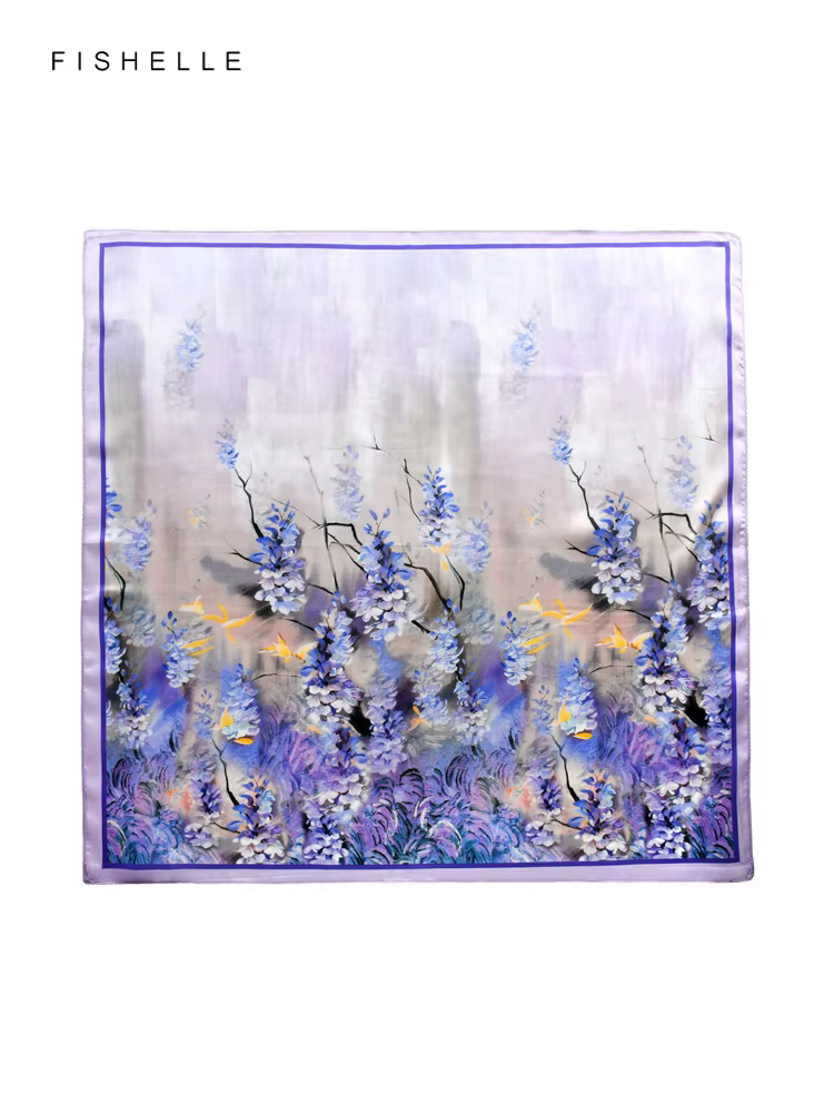 Foulard Carré en Satin de Soie 100% Naturelle pour Femme