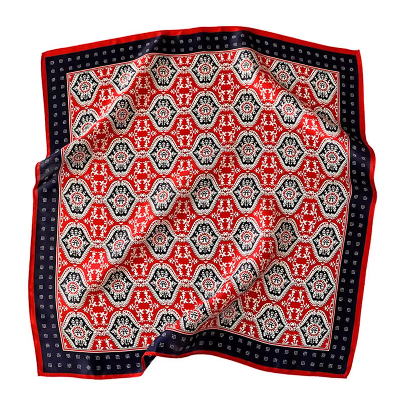 Nouvelle écharpe 100% soie Bandana femmes foulards carrés foulard élégant printemps mode luxe haute qualité bandeau Hijab châles