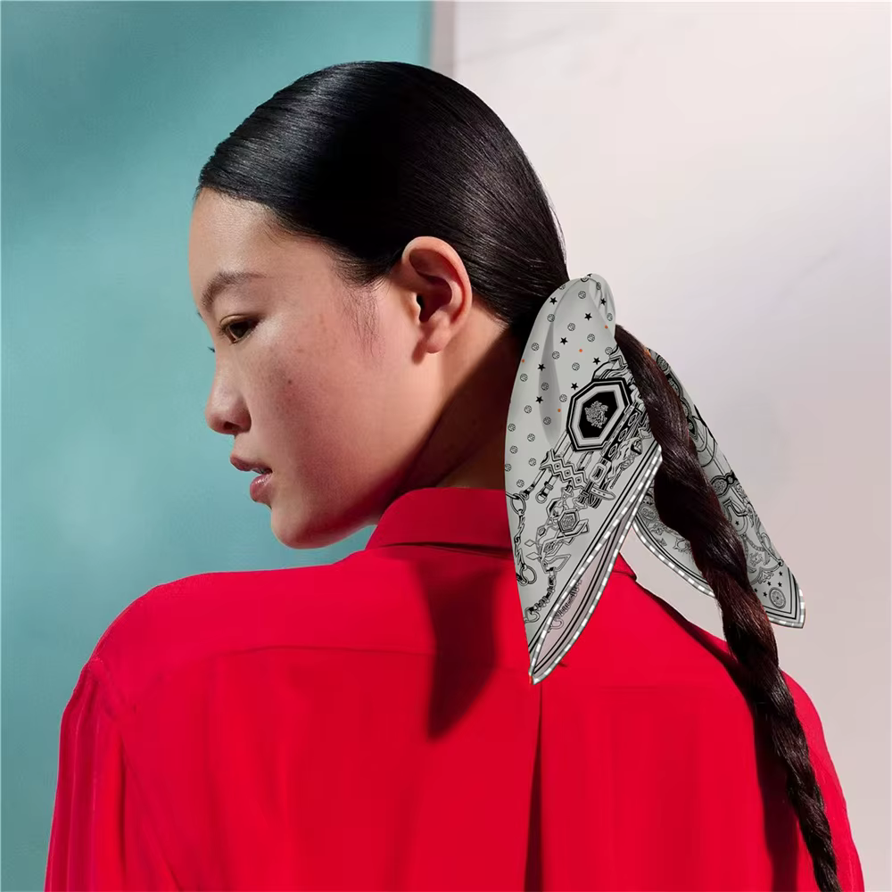 Marque foulards en soie selle imprimé sergé foulard