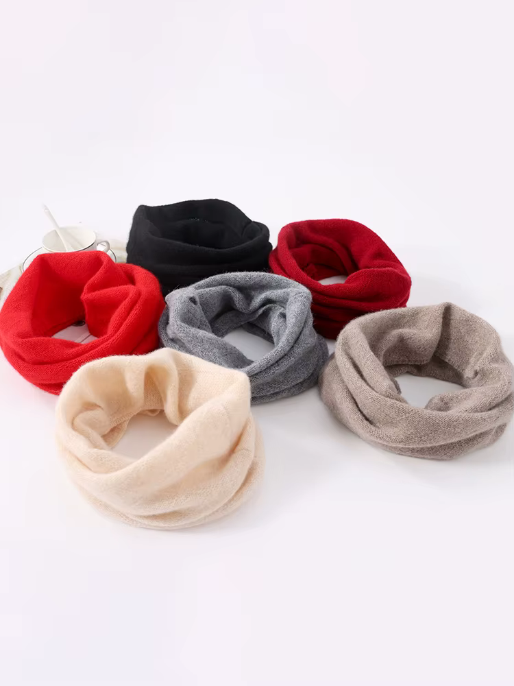 100% laine tricoté anneau Bandana écharpe pour femmes hiver doux cou plus chaud cachemire bandeau SKi masque hiver mode faux col