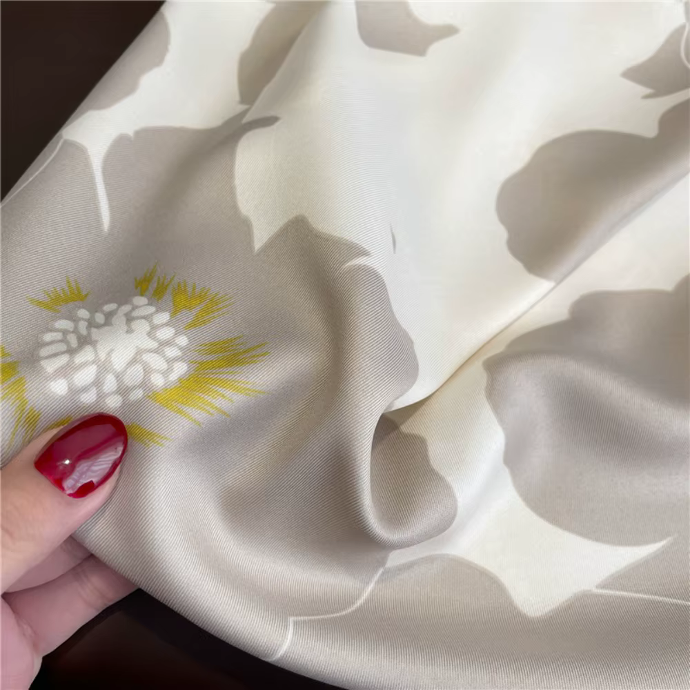 Foulard en soie imprimé de haute qualité, 90x90cm, Foulard de luxe pour femmes