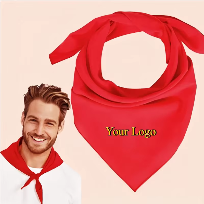 Foulard triangulaire personnalisé en coton 100% pour hommes et femmes