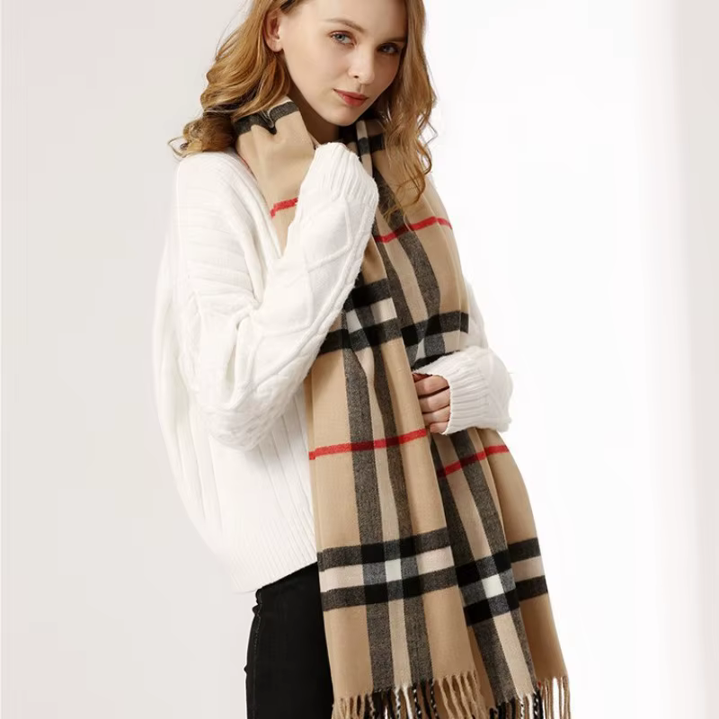 Enveloppement Pashmina en cachemire de luxe – Écharpe d'hiver haut de gamme pour femmes et hommes